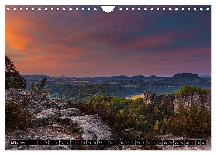 Produktbild: Bilder aus dem Nationalpark S&auml;chsische Schweiz (Wandkalender 2026 DIN A4 quer), CALVENDO Monatskalender
