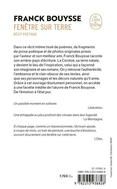 Produktbild: Fen&ecirc;tre sur terre : r&eacute;cit po&eacute;tique