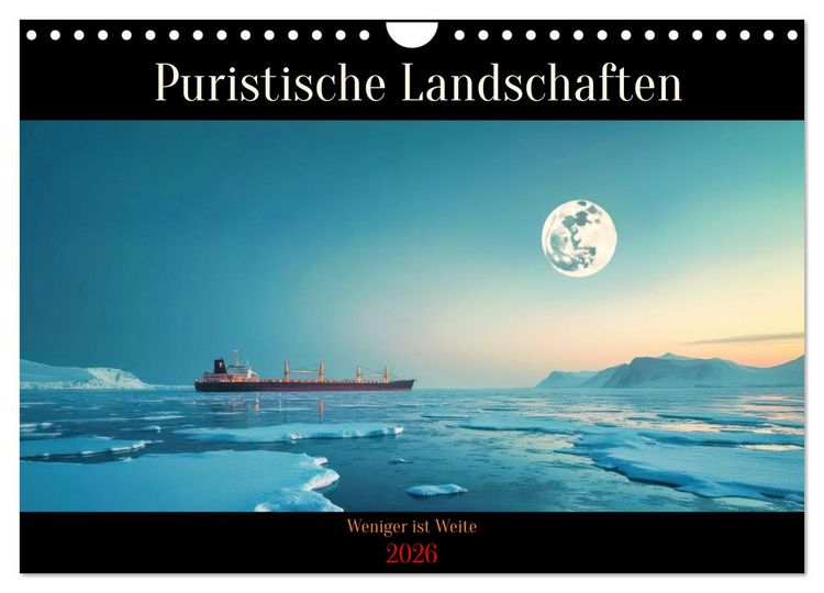 Produktbild: Puristische Landschaften (Wandkalender 2026 DIN A4 quer), CALVENDO Monatskalender
