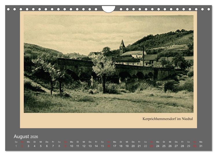 Produktbild: Saarland - vunn domols (frieher), Landkreis Saarlouis (Wandkalender 2026 DIN A4 quer), CALVENDO Monatskalender
