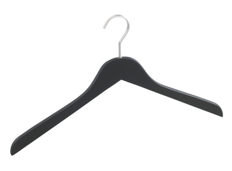 Produktbild: Kleiderb&uuml;gel Mod. Paris Schwarz 5er Set, Garderobenb&uuml;gel in schlanker Form