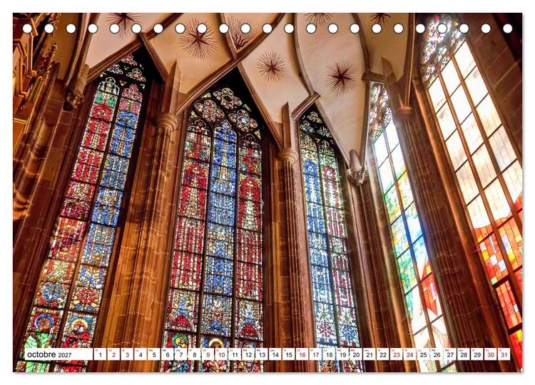 Produktbild: Les cath&eacute;drales fran&ccedil;aises &ndash; Des chefs-d'&oelig;uvre de l&rsquo;architecture gothique (Calendrier de bureau 2027 DIN A5 vertical), CALVENDO calendrier mensuel