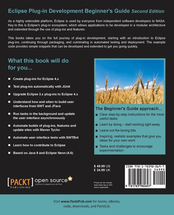 Produktbild: Eclipse Plug-in Development Beginner's Guide - Second Edition