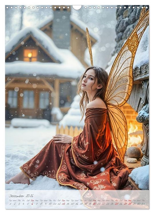 Produktbild: Heart of light, wings of colour - Emotion, colour and magic in the fairy kingdom (Wall Calendar 2026 DIN A3 portrait), CALVENDO 12 Month Wall Calendar