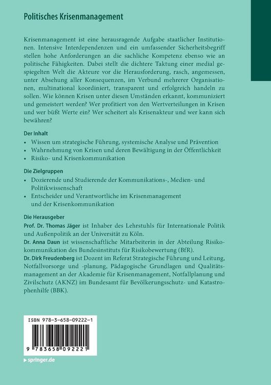 Produktbild: Politisches Krisenmanagement