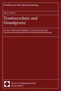 Produktbild: Tendenzschutz und Grundgesetz