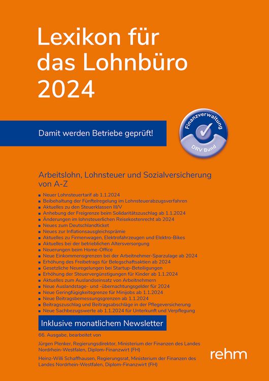 Produktbild: Lexikon f&uuml;r das Lohnb&uuml;ro 2024