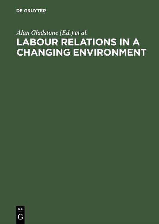 Produktbild: Labour Relations in a Changing Environment