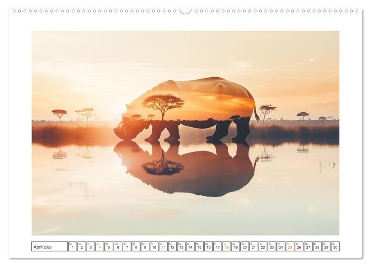 Produktbild: Traumhafte Silhouetten (hochwertiger Premium Wandkalender 2026 DIN A2 quer), Kunstdruck in Hochglanz
