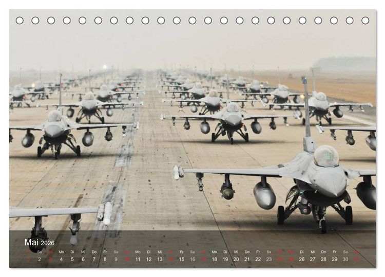 Produktbild: Luftwaffe. Kampfflugzeuge der USA (Tischkalender 2026 DIN A5 quer), CALVENDO Monatskalender