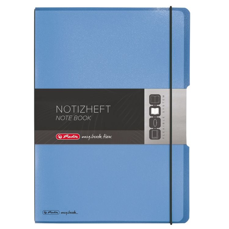 Produktbild: Herlitz Notizheft flex A4 2x40 Blatt Lineatur 27+28, blau