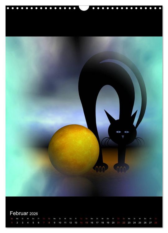 Produktbild: Mooncats - sie leben und sie tr&auml;umen (Wandkalender 2026 DIN A3 hoch), CALVENDO Monatskalender