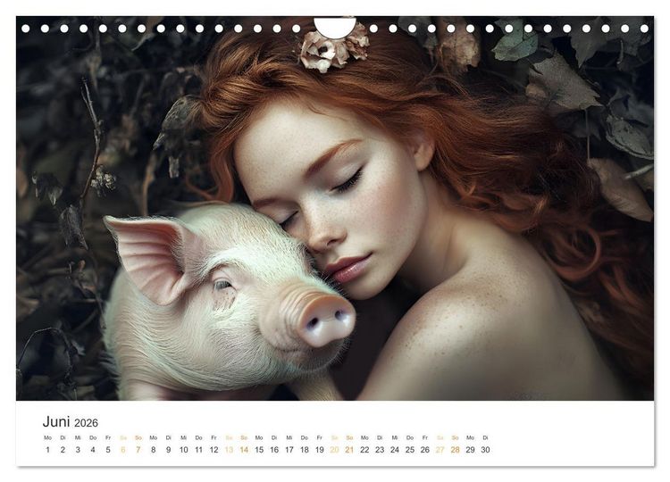 Produktbild: Magische Tierliebe (Wandkalender 2026 DIN A4 quer), CALVENDO Monatskalender