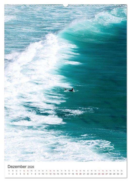 Produktbild: Surfen - Auf der perfekten Welle. (Wandkalender 2026 DIN A2 hoch), CALVENDO Monatskalender