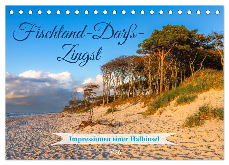 Produktbild: Fischland-Dar&szlig;-Zingst 2026 Impressionen einer Halbinsel (Tischkalender 2026 DIN A5 quer), CALVENDO Monatskalender