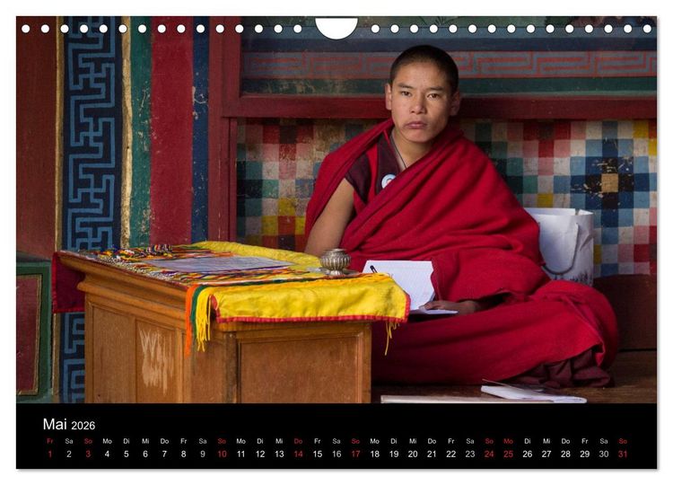 Produktbild: Bhutan 2026 - Land des Donnerdrachens (Wandkalender 2026 DIN A4 quer), CALVENDO Monatskalender