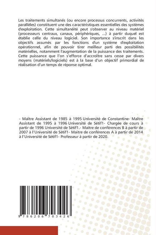 Produktbild: SYSTEME D'EXPLOITATION 2: Processus Concurrents, Cours