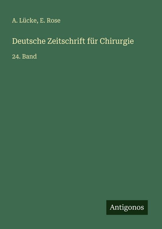 Produktbild: Deutsche Zeitschrift f&uuml;r Chirurgie