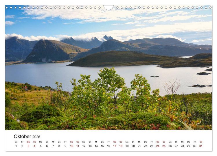Produktbild: Norwegen im Sp&auml;tsommer (Wandkalender 2026 DIN A3 quer), CALVENDO Monatskalender