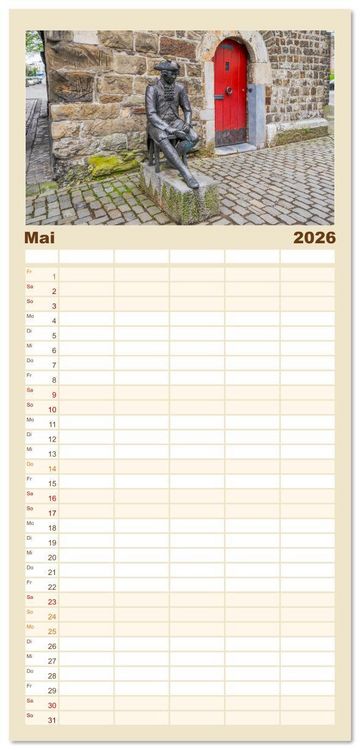 Produktbild: Familienplaner 2026 - Aachen Impressionen mit 5 Spalten (Wandkalender, 21 x 45 cm) CALVENDO