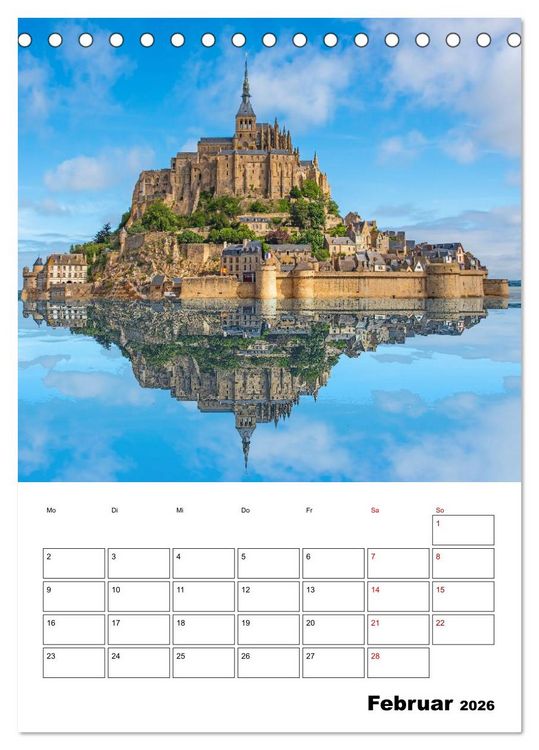 Produktbild: Normandie - Reiseplaner (Tischkalender 2026 DIN A5 hoch), CALVENDO Monatskalender
