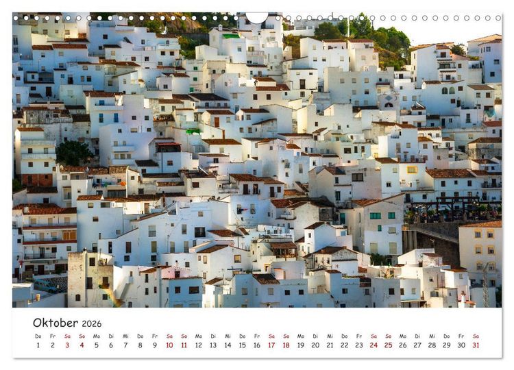 Produktbild: Andalusien - Wei&szlig;e D&ouml;rfer und wilde Natur (Wandkalender 2026 DIN A3 quer), CALVENDO Monatskalender