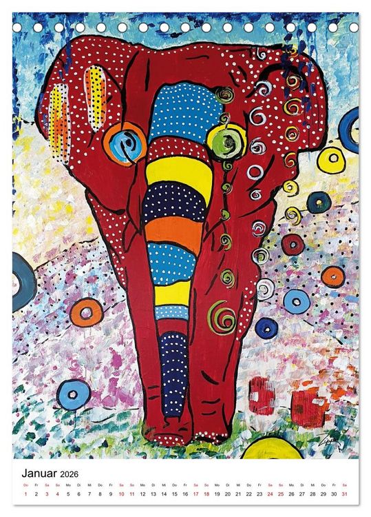 Produktbild: Pop Art Animals - Atelier Zippo (Tischkalender 2026 DIN A5 hoch), CALVENDO Monatskalender