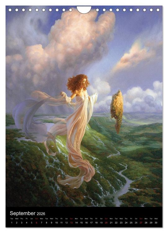 Produktbild: INNERSCAPES Fantasy Paintings by Christophe Vacher (Wall Calendar 2026 DIN A4 portrait), CALVENDO 12 Month Wall Calendar