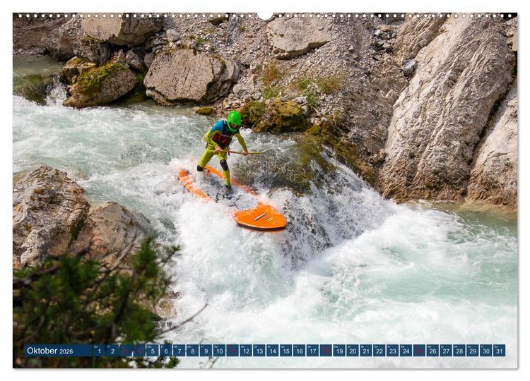 Produktbild: Wildwasser Stand up (hochwertiger Premium Wandkalender 2026 DIN A2 quer), Kunstdruck in Hochglanz