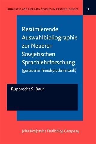 Produktbild: Resumierende Auswahlbibliographie zur Neueren Sowjetischen Sprachlehrforschung