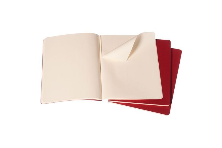Produktbild: Moleskine Cahier Pocket Plain Red Cover XL. 3er Pack