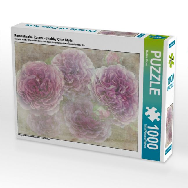 Produktbild: CALVENDO Puzzle Romantische Rosen - Shabby Chic Style | 1000 Teile Lege-Gr&ouml;&szlig;e 64x48cm Foto-Puzzle f&uuml;r gl&uuml;ckliche Stunden