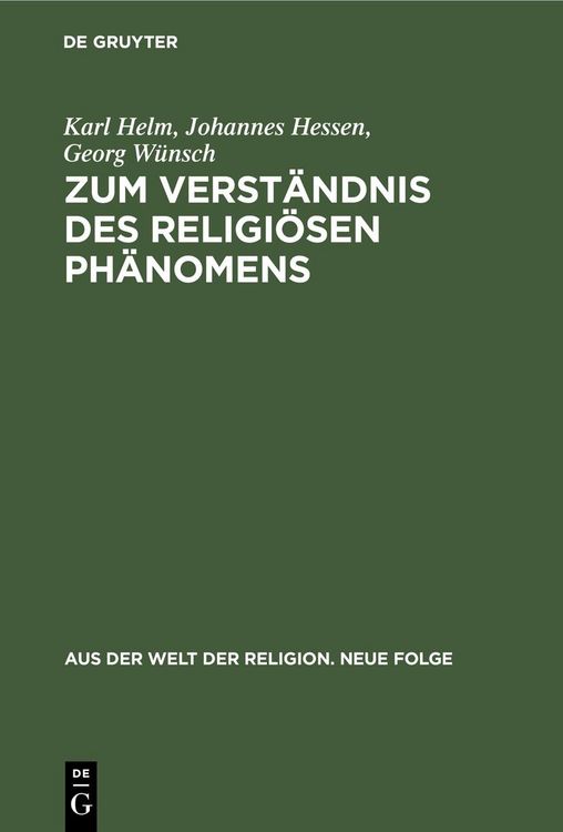 Produktbild: Zum Verst&auml;ndnis des religi&ouml;sen Ph&auml;nomens