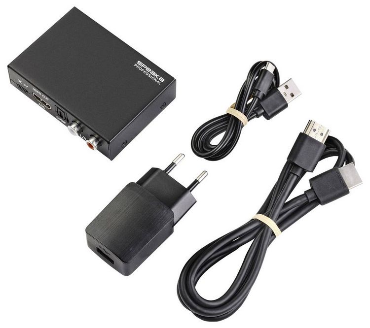 Produktbild: SpeaKa Professional Audio Extraktor SP-HDA-190 [HDMI - HDMI] 3840 x 2160 Pixel