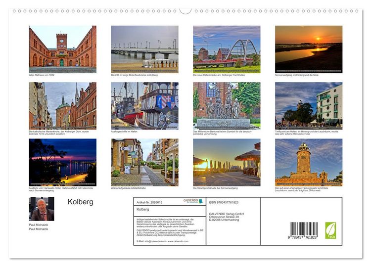 Produktbild: Kolberg (hochwertiger Premium Wandkalender 2026 DIN A2 quer), Kunstdruck in Hochglanz