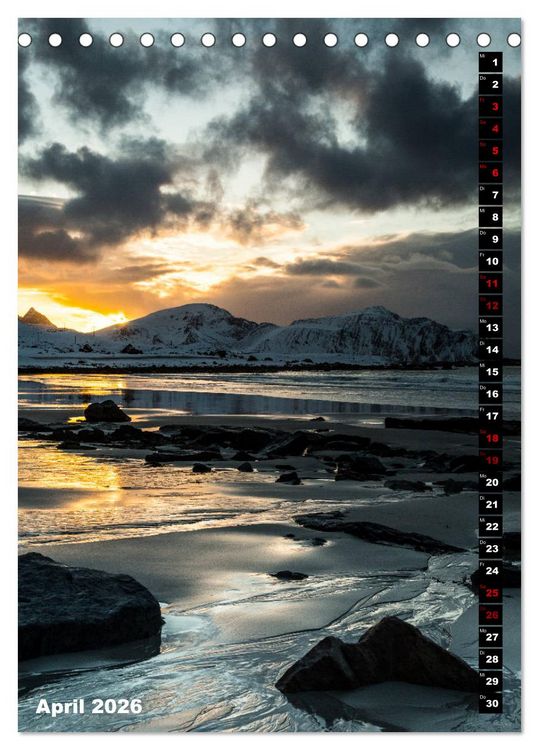 Produktbild: Lofoten. Poetische Landschaften (Tischkalender 2026 DIN A5 hoch), CALVENDO Monatskalender