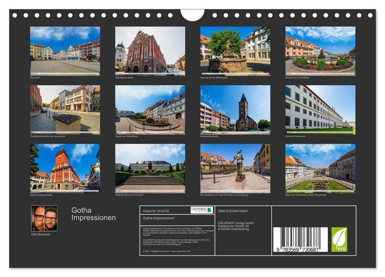 Produktbild: Gotha Impressionen (Wandkalender 2027 DIN A4 quer), CALVENDO Monatskalender
