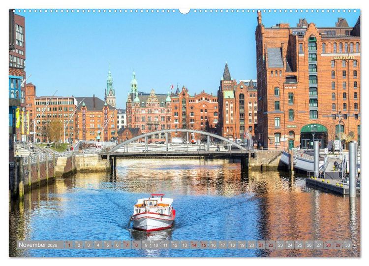 Produktbild: HAMBURG - Maritime Metropole (Wandkalender 2026 DIN A2 quer), CALVENDO Monatskalender