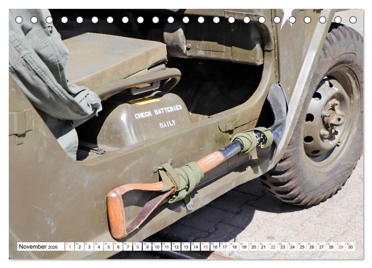 Produktbild: Willys Jeep im Detail vom Frankfurter Taxifahrer Petrus Bodenstaff (Tischkalender 2026 DIN A5 quer), CALVENDO Monatskalender