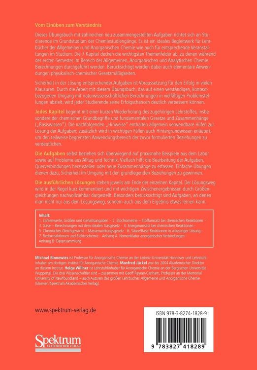 Produktbild: &Uuml;bungsbuch Allgemeine Chemie