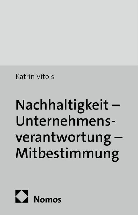 Produktbild: Nachhaltigkeit - Unternehmensverantwortung - Mitbestimmung