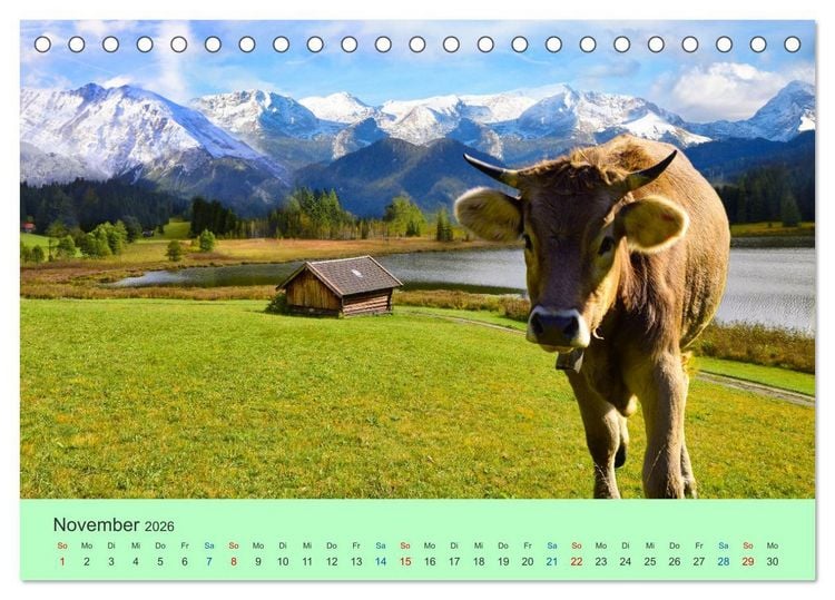 Produktbild: Zauber der Alpen (Tischkalender 2026 DIN A5 quer), CALVENDO Monatskalender