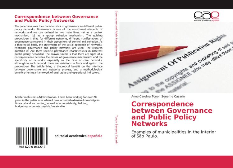 Produktbild: Correspondence between Governance and Public Policy Networks