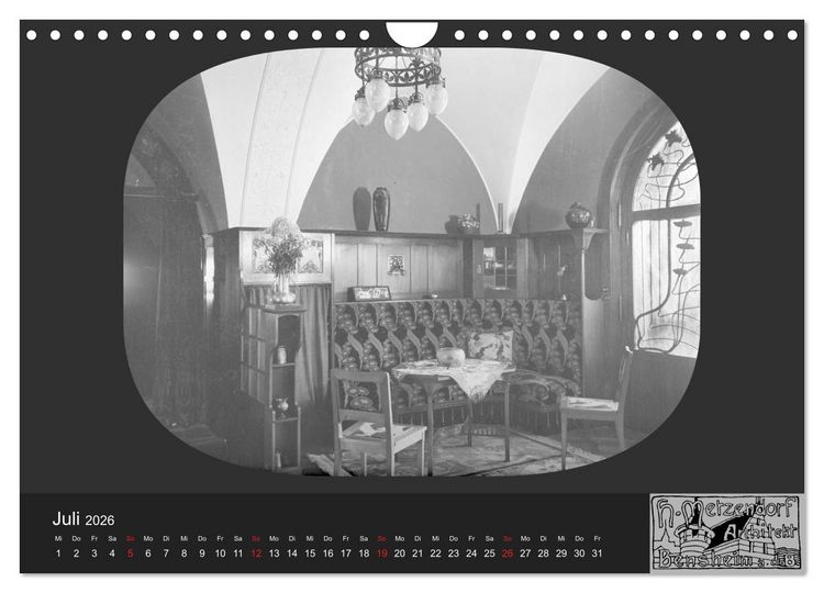 Produktbild: Lebensr&auml;ume um 1900 (Wandkalender 2026 DIN A4 quer), CALVENDO Monatskalender