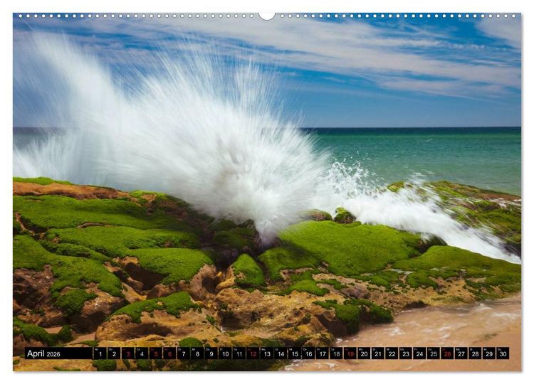 Produktbild: Str&auml;nde, Felsen und Meer - ALGARVE 2026 (hochwertiger Premium Wandkalender 2026 DIN A2 quer), Kunstdruck in Hochglanz