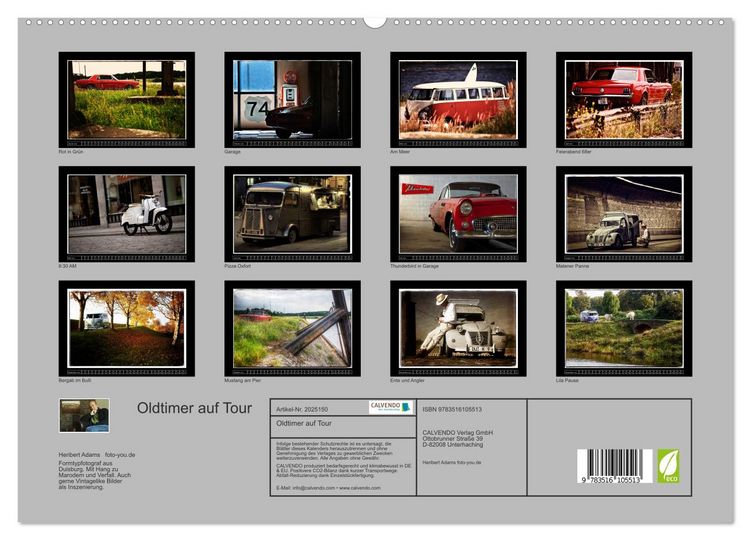 Produktbild: Oldtimer auf Tour (hochwertiger Premium Wandkalender 2026 DIN A2 quer), Kunstdruck in Hochglanz