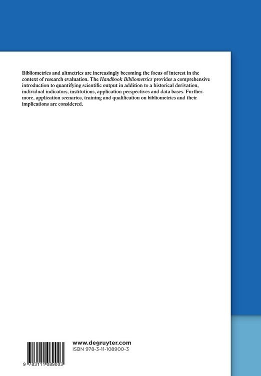 Produktbild: Handbook Bibliometrics