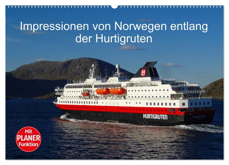 Produktbild: Impressionen von Norwegen entlang der Hurtigruten (Wandkalender 2026 DIN A2 quer), CALVENDO Monatskalender