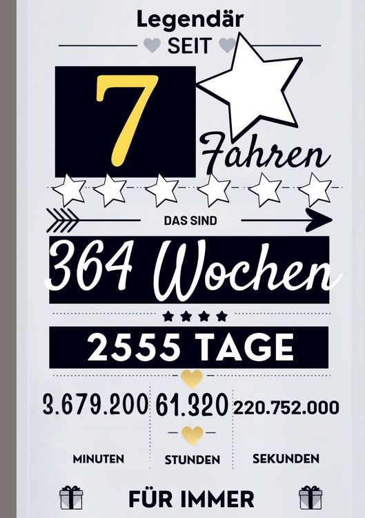 Produktbild: Notizbuch f&uuml;r Jungen 7 Jahre- Geburtstagsgeschenk f&uuml;r 7 j&auml;hrige Jungen