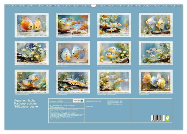 Produktbild: Aquariumfische. Farbenpracht im S&uuml;&szlig;wasserbecken (Wandkalender 2027 DIN A2 quer), CALVENDO Monatskalender